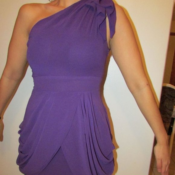 Women's Purple One Shoulder Dress Size Small - Picture 1 of 3